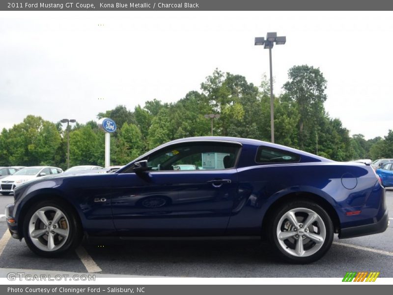Kona Blue Metallic / Charcoal Black 2011 Ford Mustang GT Coupe