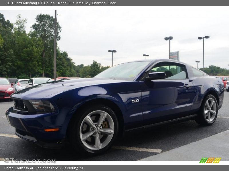 Kona Blue Metallic / Charcoal Black 2011 Ford Mustang GT Coupe