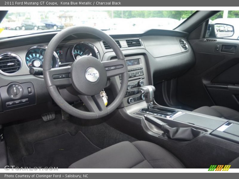 Kona Blue Metallic / Charcoal Black 2011 Ford Mustang GT Coupe