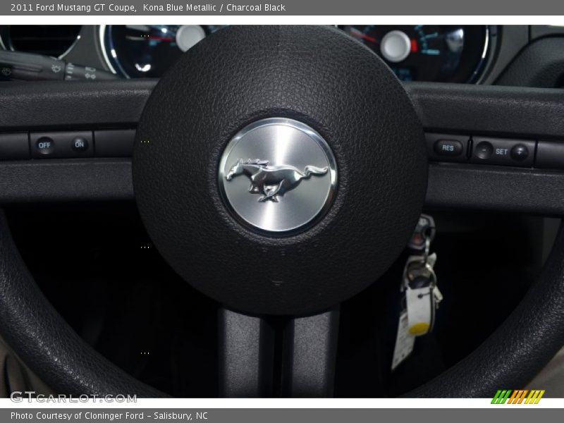 Kona Blue Metallic / Charcoal Black 2011 Ford Mustang GT Coupe