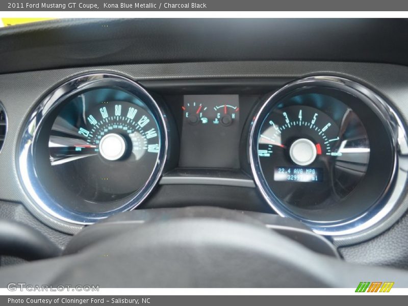 Kona Blue Metallic / Charcoal Black 2011 Ford Mustang GT Coupe