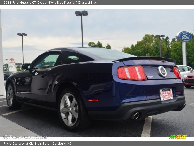 Kona Blue Metallic / Charcoal Black 2011 Ford Mustang GT Coupe