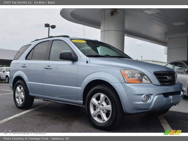 Ice Blue / Black 2007 Kia Sorento LX