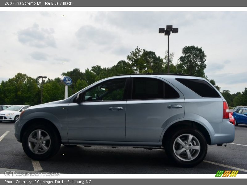 Ice Blue / Black 2007 Kia Sorento LX