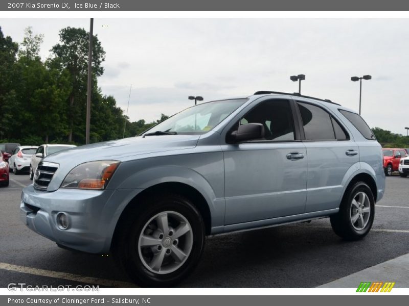 Ice Blue / Black 2007 Kia Sorento LX