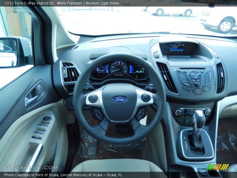 White Platinum / Medium Light Stone 2013 Ford C-Max Hybrid SE