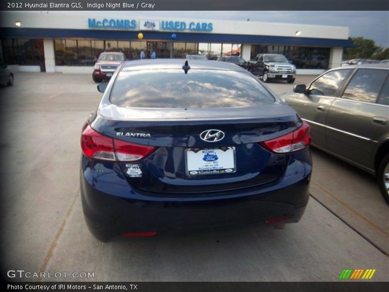 Indigo Night Blue / Gray 2012 Hyundai Elantra GLS