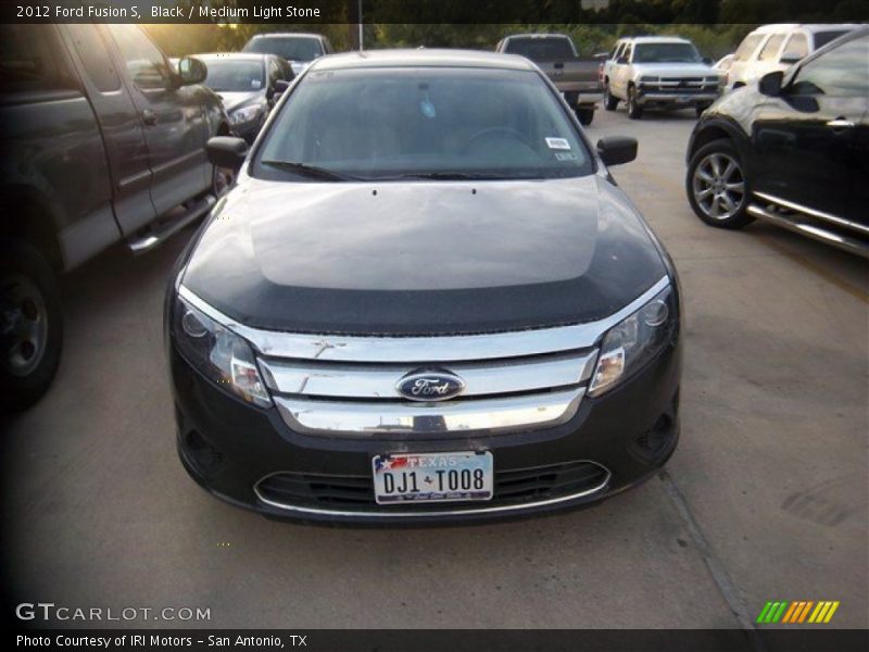 Black / Medium Light Stone 2012 Ford Fusion S