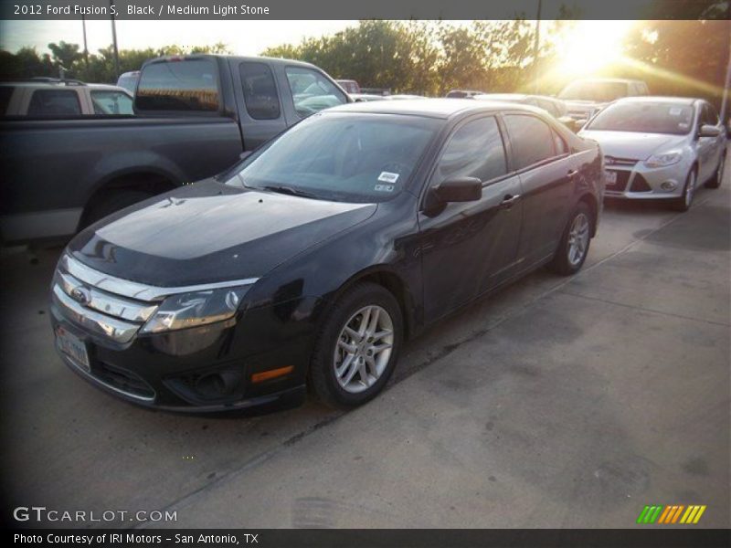 Black / Medium Light Stone 2012 Ford Fusion S