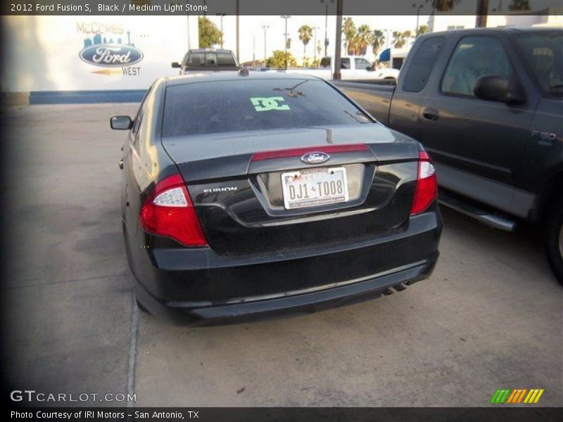 Black / Medium Light Stone 2012 Ford Fusion S