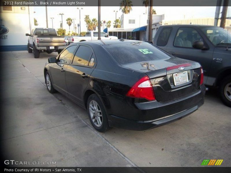 Black / Medium Light Stone 2012 Ford Fusion S