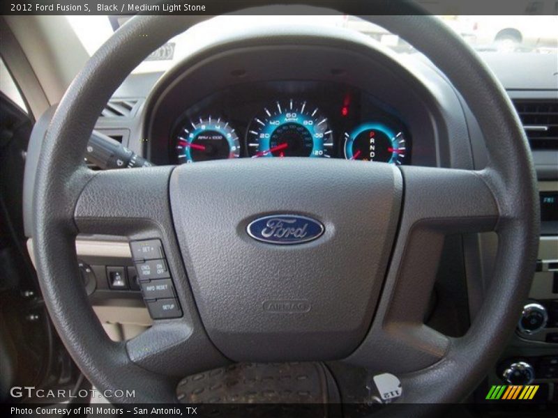 Black / Medium Light Stone 2012 Ford Fusion S