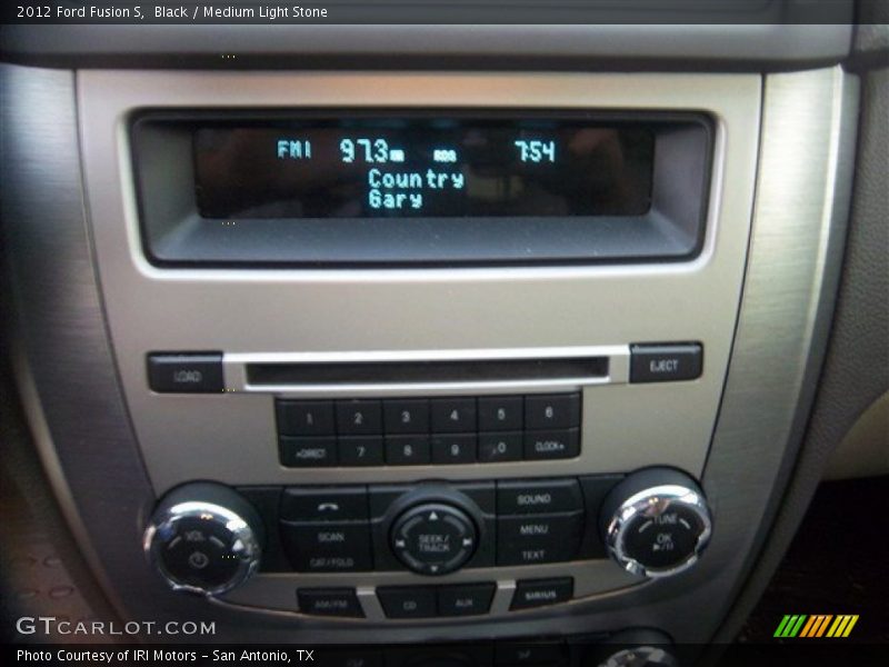 Black / Medium Light Stone 2012 Ford Fusion S