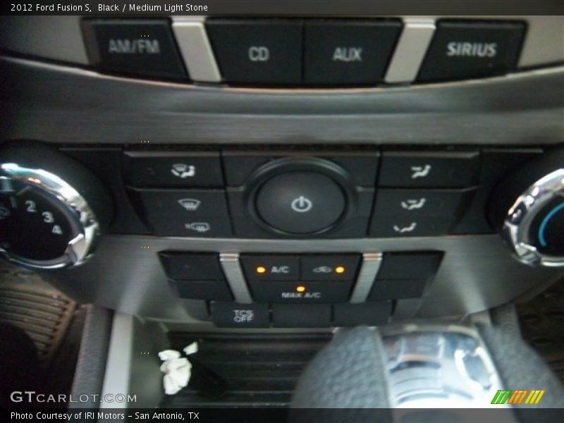 Black / Medium Light Stone 2012 Ford Fusion S