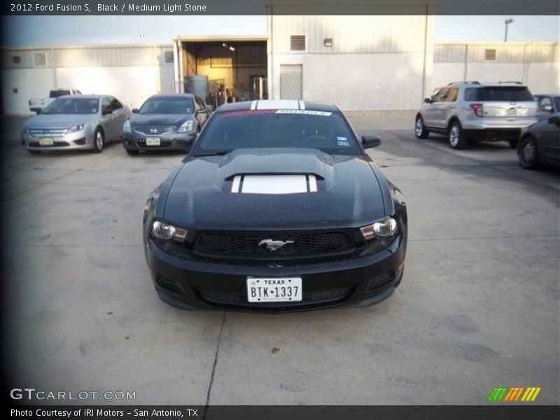 Black / Medium Light Stone 2012 Ford Fusion S