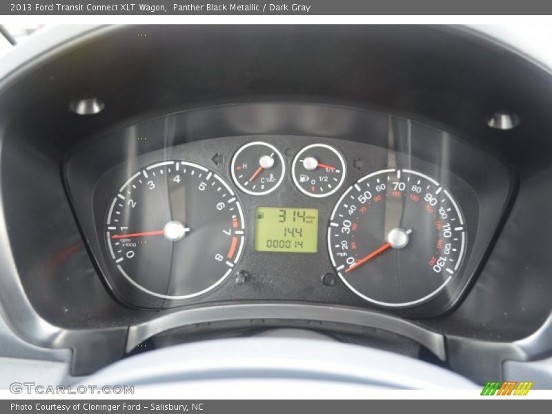 Panther Black Metallic / Dark Gray 2013 Ford Transit Connect XLT Wagon
