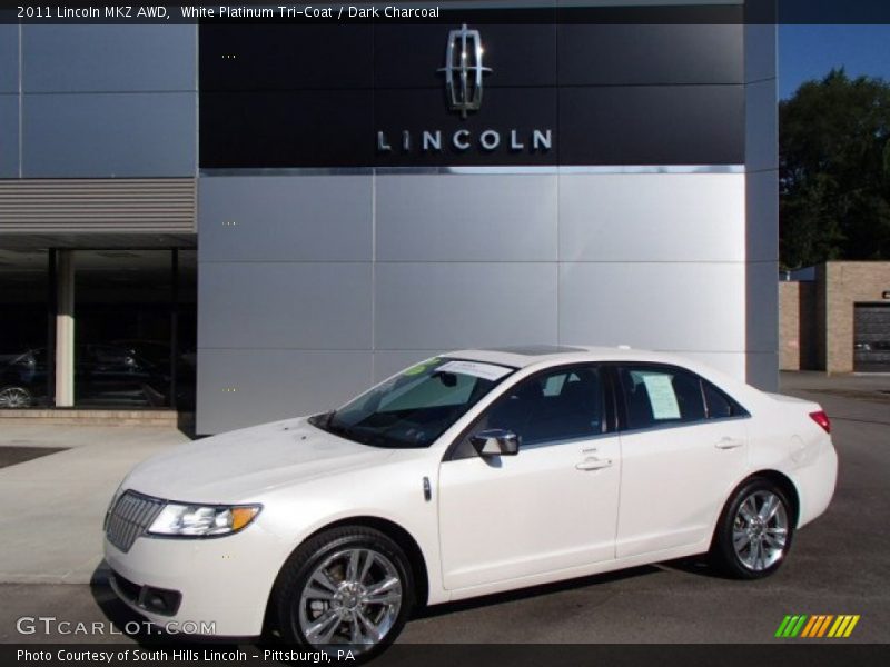 White Platinum Tri-Coat / Dark Charcoal 2011 Lincoln MKZ AWD
