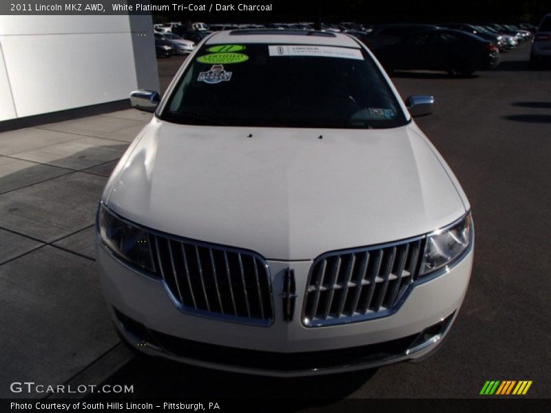 White Platinum Tri-Coat / Dark Charcoal 2011 Lincoln MKZ AWD