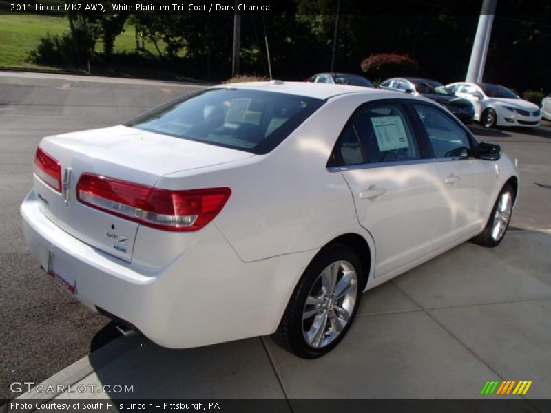 White Platinum Tri-Coat / Dark Charcoal 2011 Lincoln MKZ AWD