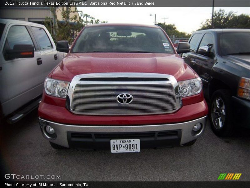 Barcelona Red Metallic / Sand Beige 2013 Toyota Tundra Texas Edition CrewMax