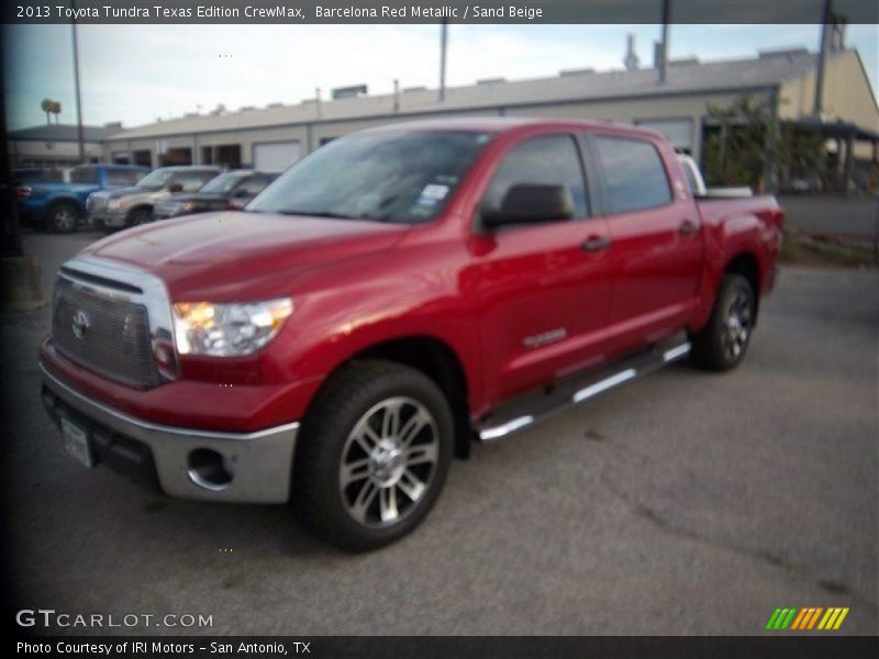 Barcelona Red Metallic / Sand Beige 2013 Toyota Tundra Texas Edition CrewMax