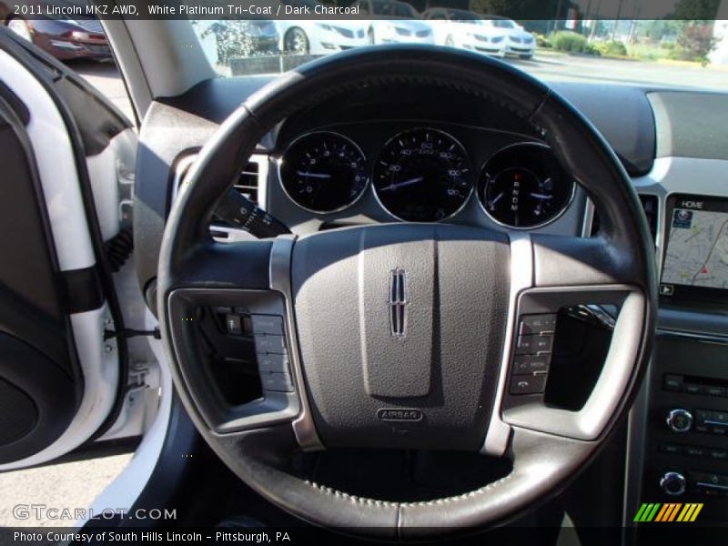 White Platinum Tri-Coat / Dark Charcoal 2011 Lincoln MKZ AWD