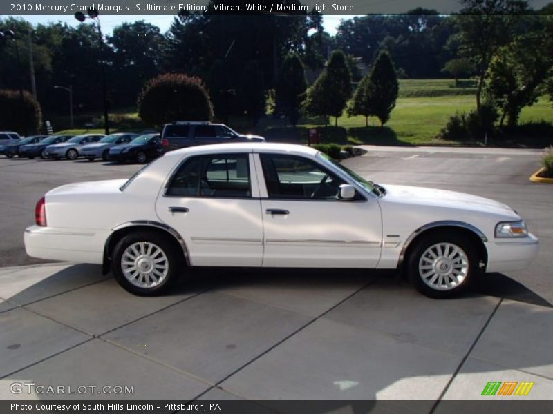 Vibrant White / Medium Light Stone 2010 Mercury Grand Marquis LS Ultimate Edition