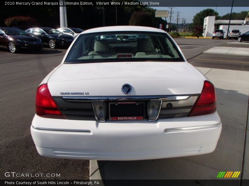 Vibrant White / Medium Light Stone 2010 Mercury Grand Marquis LS Ultimate Edition