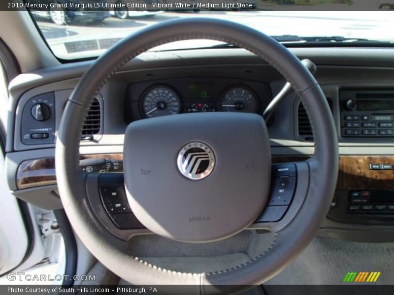 Vibrant White / Medium Light Stone 2010 Mercury Grand Marquis LS Ultimate Edition
