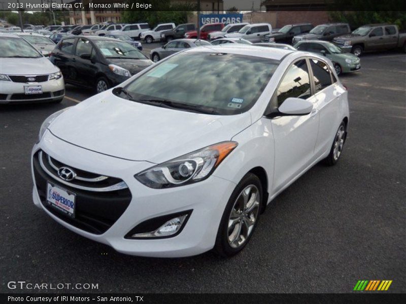 Monaco White / Beige 2013 Hyundai Elantra GT