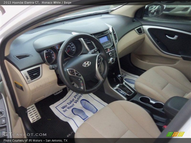 Monaco White / Beige 2013 Hyundai Elantra GT
