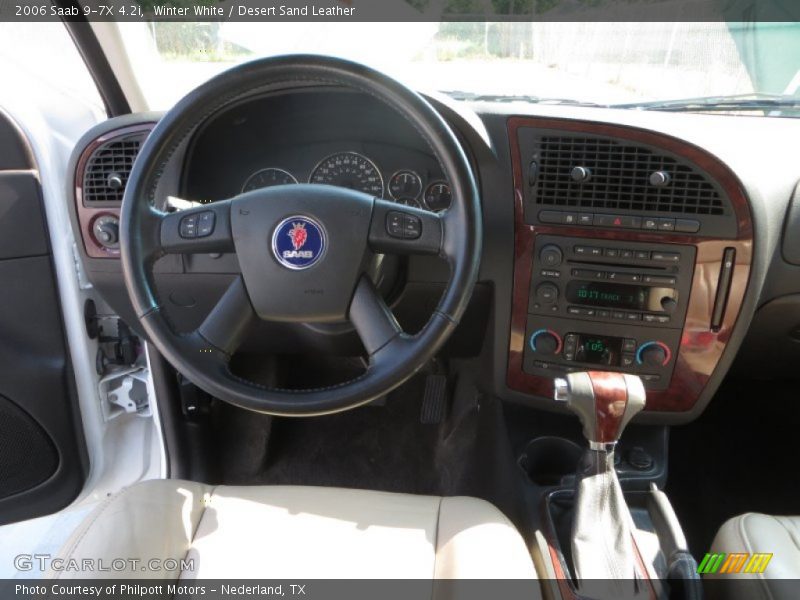 Winter White / Desert Sand Leather 2006 Saab 9-7X 4.2i