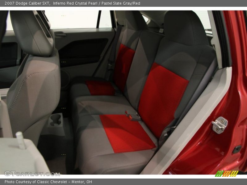 Inferno Red Crystal Pearl / Pastel Slate Gray/Red 2007 Dodge Caliber SXT