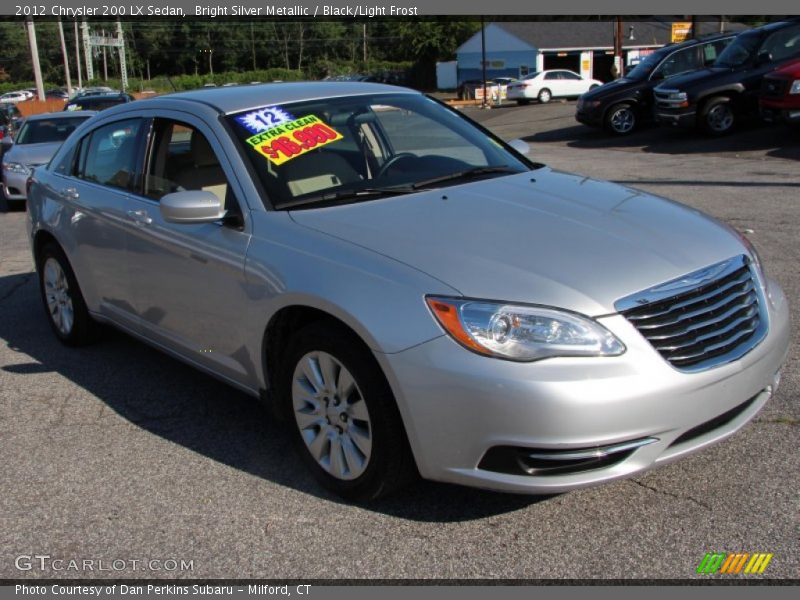 Bright Silver Metallic / Black/Light Frost 2012 Chrysler 200 LX Sedan