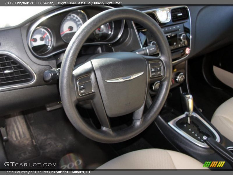 Bright Silver Metallic / Black/Light Frost 2012 Chrysler 200 LX Sedan