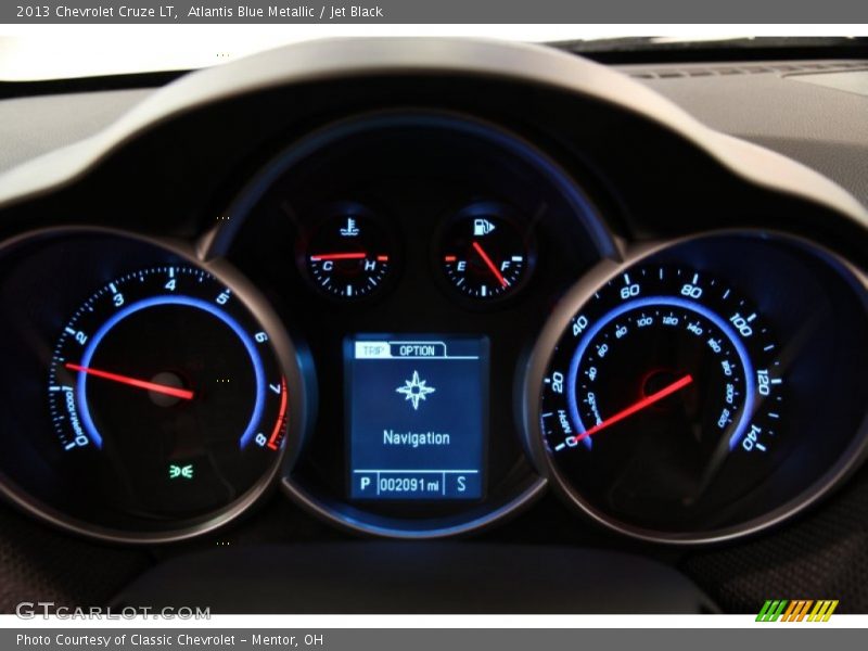 Atlantis Blue Metallic / Jet Black 2013 Chevrolet Cruze LT