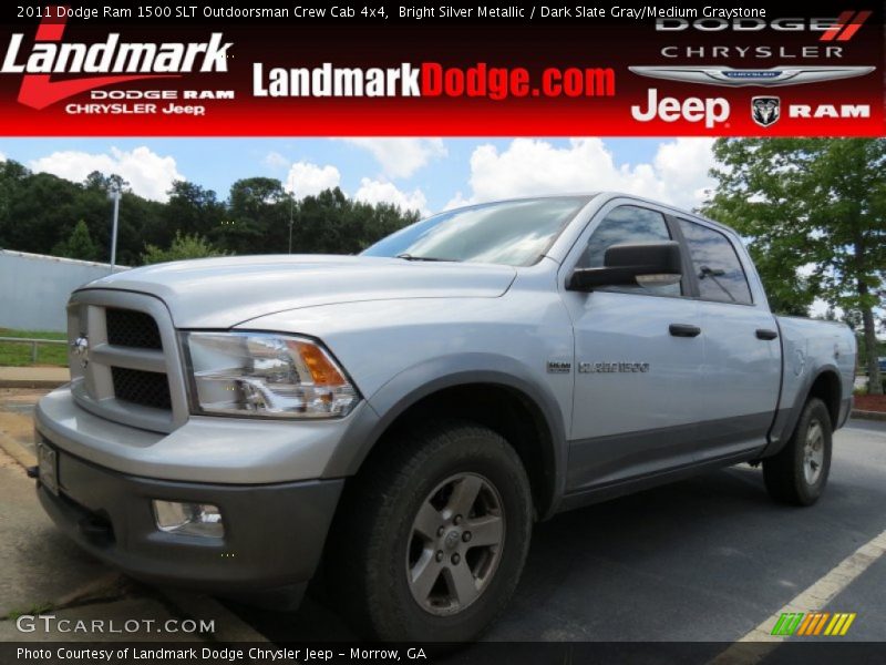 Bright Silver Metallic / Dark Slate Gray/Medium Graystone 2011 Dodge Ram 1500 SLT Outdoorsman Crew Cab 4x4