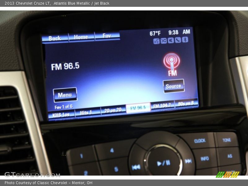 Atlantis Blue Metallic / Jet Black 2013 Chevrolet Cruze LT