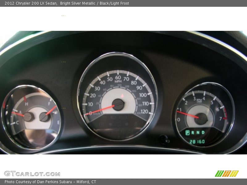 Bright Silver Metallic / Black/Light Frost 2012 Chrysler 200 LX Sedan
