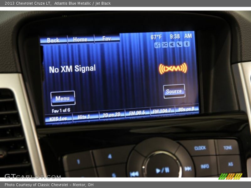 Atlantis Blue Metallic / Jet Black 2013 Chevrolet Cruze LT