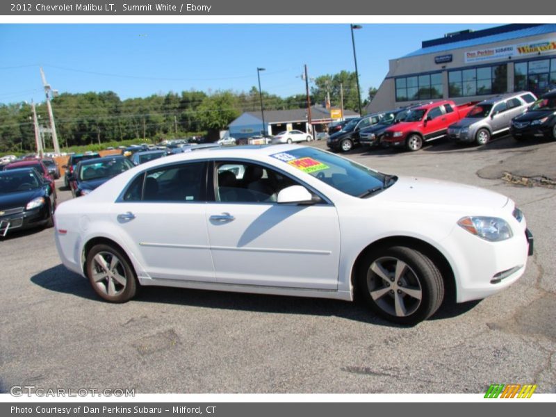 Summit White / Ebony 2012 Chevrolet Malibu LT