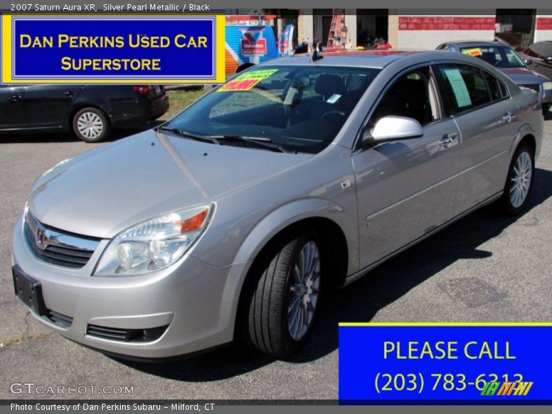 Silver Pearl Metallic / Black 2007 Saturn Aura XR