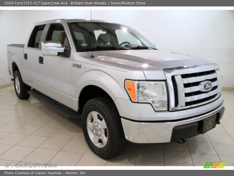 Brilliant Silver Metallic / Stone/Medium Stone 2009 Ford F150 XLT SuperCrew 4x4