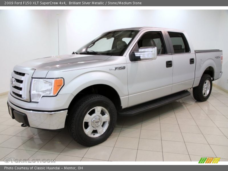 Brilliant Silver Metallic / Stone/Medium Stone 2009 Ford F150 XLT SuperCrew 4x4