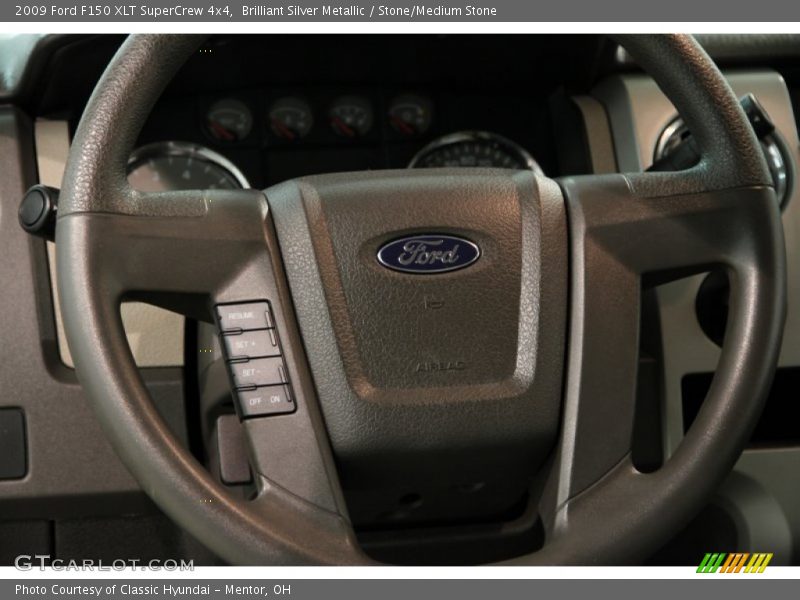 Brilliant Silver Metallic / Stone/Medium Stone 2009 Ford F150 XLT SuperCrew 4x4