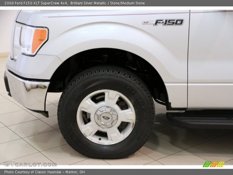 Brilliant Silver Metallic / Stone/Medium Stone 2009 Ford F150 XLT SuperCrew 4x4
