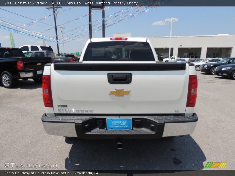 White Diamond Tricoat / Ebony 2011 Chevrolet Silverado 1500 LT Crew Cab