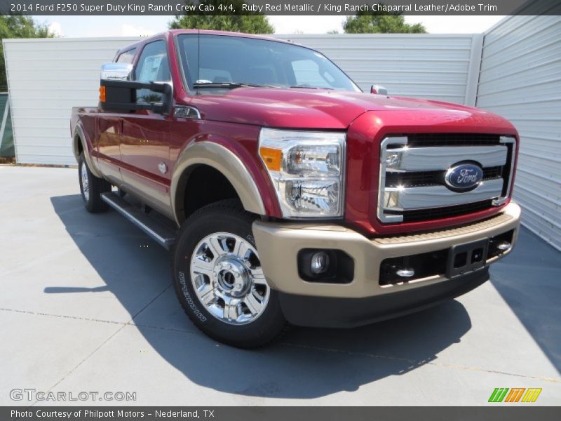 Ruby Red Metallic / King Ranch Chaparral Leather/Adobe Trim 2014 Ford F250 Super Duty King Ranch Crew Cab 4x4