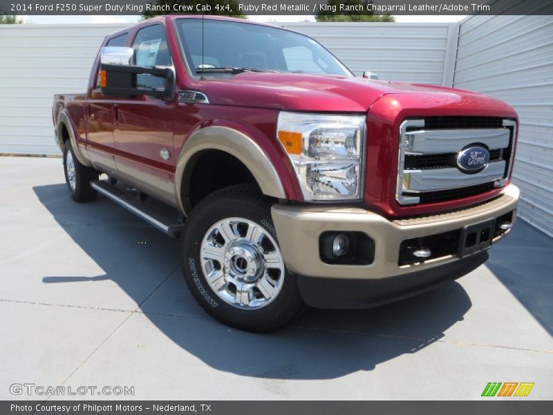 Ruby Red Metallic / King Ranch Chaparral Leather/Adobe Trim 2014 Ford F250 Super Duty King Ranch Crew Cab 4x4