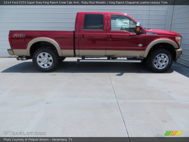 Ruby Red Metallic / King Ranch Chaparral Leather/Adobe Trim 2014 Ford F250 Super Duty King Ranch Crew Cab 4x4